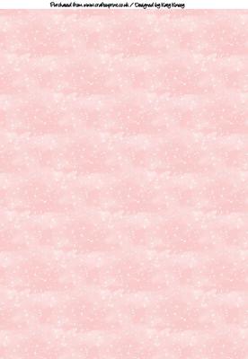 Star Filled Sky Backing Paper in Baby Pink