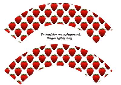 Juicy Strawberries Cupcake Wrappers