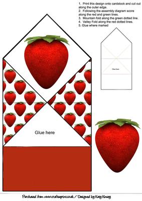 Juicy Strawberries Pop Up Spring Card
