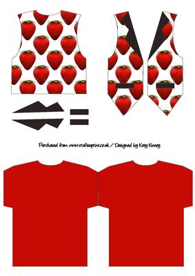 Juicy Strawberries Waistcoat Card