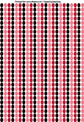 Spotty and Dotty Backing Paper in Salmon, Red and Black