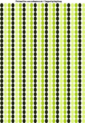 Spotty and Dotty Backing Paper in Lime Green and Black