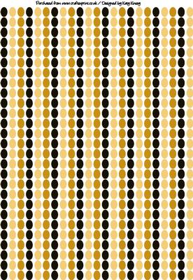 Spotty and Dotty Backing Paper in Yellow Brown and Black