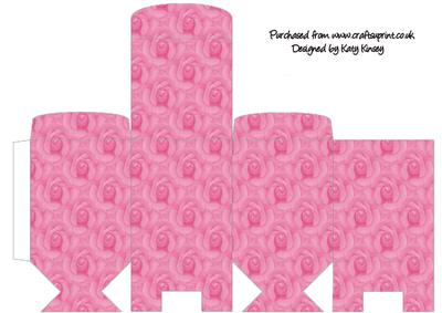Bright Pink Roses Tall Slim Gift Box
