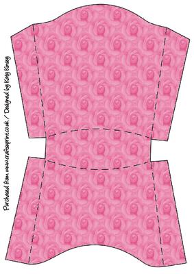 Bright Pink Roses Open Top Box