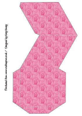 Bright Pink Roses Pyramid Gift Box