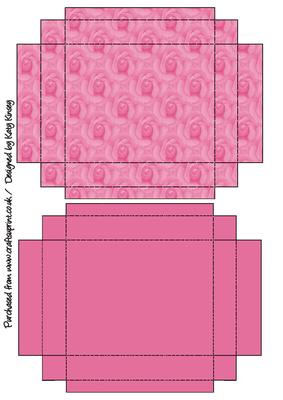 Bright Pink Roses Gift Box with Lid