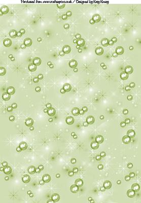 Bubbles and Fairy Dust A4 Backing Paper in Green