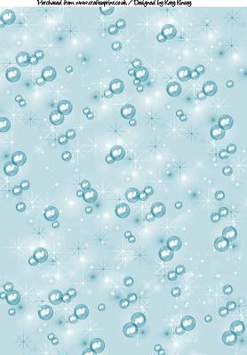 Bubbles and Fairy Dust Backing Paper in Blue
