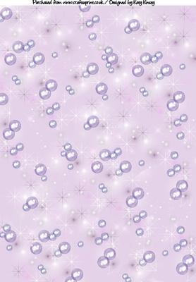 Bubbles and Fairy Dust A4 Backing Paper in Lilac