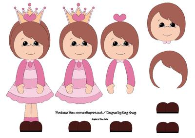 Little Princess Decoupage Sheet in Pink