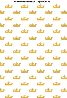 Princess Crowns Tiaras A4 Backing Paper in Orange