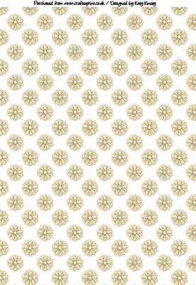 Spotty Flower A4 Backing Paper in Cream