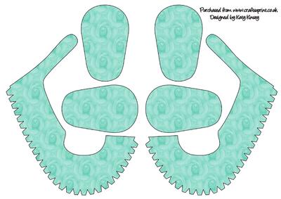 Aqua Roses 3D Baby Shoes