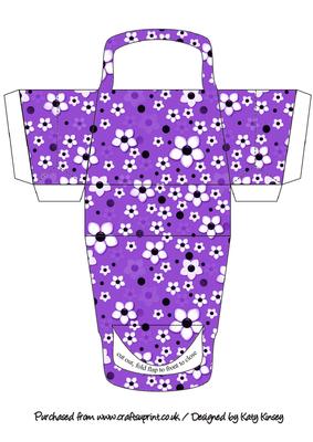 Daisy Daisy in Purple 3D Handbag Gift Box