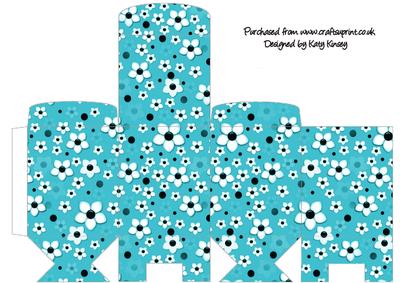 Daisy Daisy in Bright Blue Tall Slim Gift Box