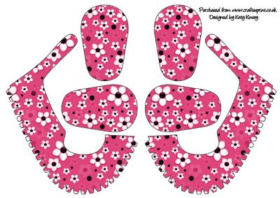 3D Baby Shoes in Daisy Daisy in Bright Pink