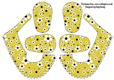3D Baby Shoes in Daisy Daisy in Yellow