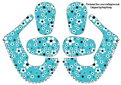 3D Baby Shoes in Daisy Daisy in Bright Blue