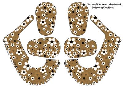 3D Baby Shoes in Daisy Daisy in Brown