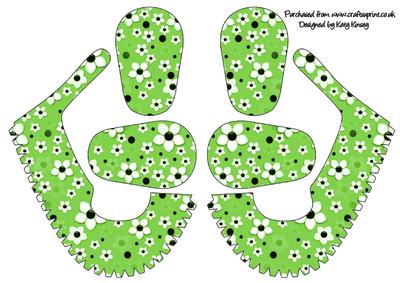 3D Baby Shoes in Daisy Daisy in Green