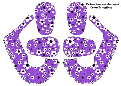 3D Baby Shoes in Daisy Daisy in Purple