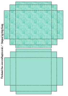 Aqua Roses Gift Box with Lid