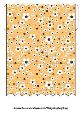 Daisy Daisy in Orange Scallop Edge Money Wallet