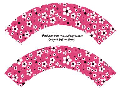 Daisy Daisy in Bright Pink Cupcake Wrappers