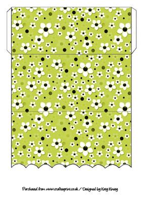 Daisy Daisy in Lime Green Scallop Edge Money Wallet