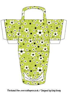 Daisy Daisy in Lime Green 3D Handbag Gift Box