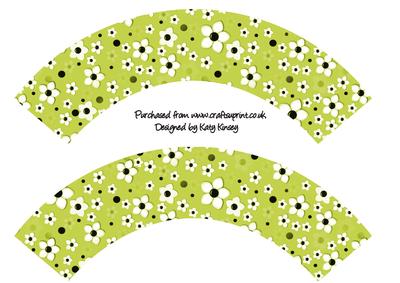 Daisy Daisy in Lime Green Cupcake Wrappers