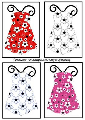 Daisy Dots Set of Four Dress Toppers