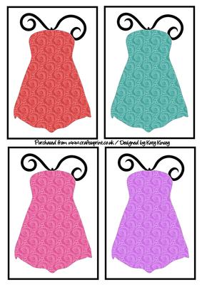 Glitter Swirl Set of Four Dress Toppers