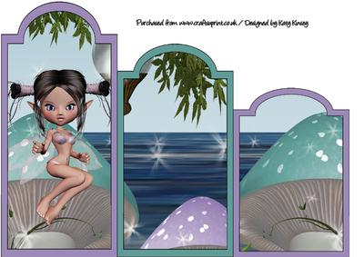 Nikita Fairy Tag Shaped Cascade Card