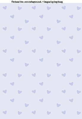 Scattered Hearts A4 Backing Paper in Blue