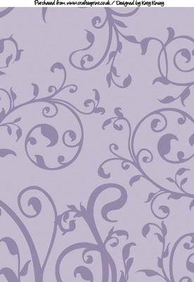 Foliage Swirls A4 Backing Paper in Lilac