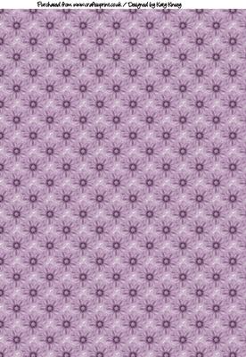Organza Flowers A4 Backing Paper in Purple