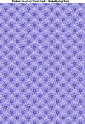 Organza Flowers A4 Backing Paper in Blue