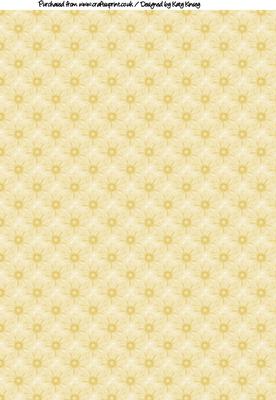 Organza Flowers A4 Backing Paper in Yellow