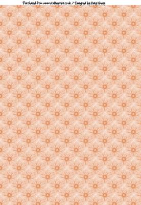 Organza Flowers A4 Backing Paper in Orange