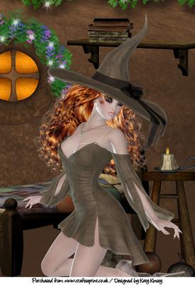 Wiccan Wonder A4 Topper Sheet in Auburn