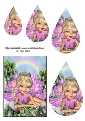 Rosetta Fairy Tear Drop Pyramage & Topper