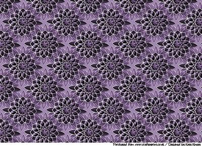 Jewelled Flowers A4 Backing Paper in Purple