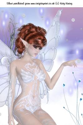 Catching Snowflakes Fairy A4 Card Front