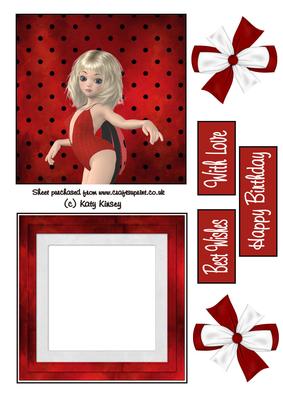 Ladybird Fairy Shaker Card
