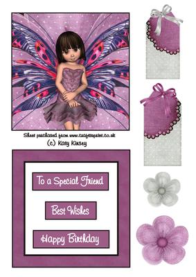 Plum Fairy Shaker Card