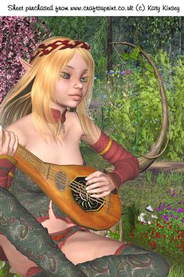The Fairy Minstrel A4 Card Front