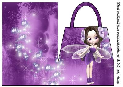 Violet Fairy Handbag Card