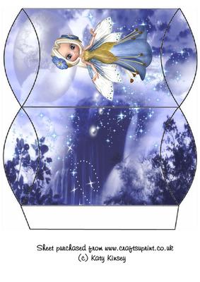 Blossom Fairy in Blue Pillow Box